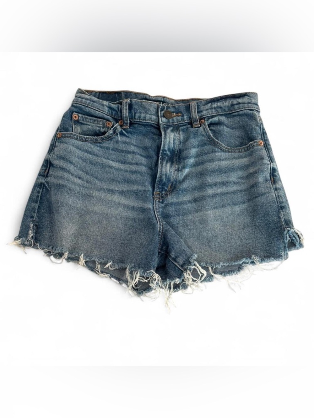 American Eagle Outfitters Distressed Denim Cutoff Shorts - Blue Wash